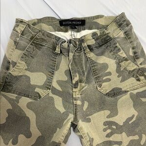 Boston Proper Olive Camouflage Trousers